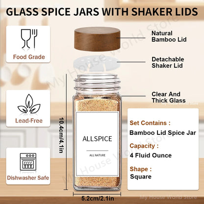 13-Piece Glass Spice Jar Set with Lids