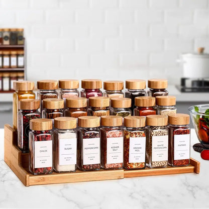 13-Piece Glass Spice Jar Set with Lids